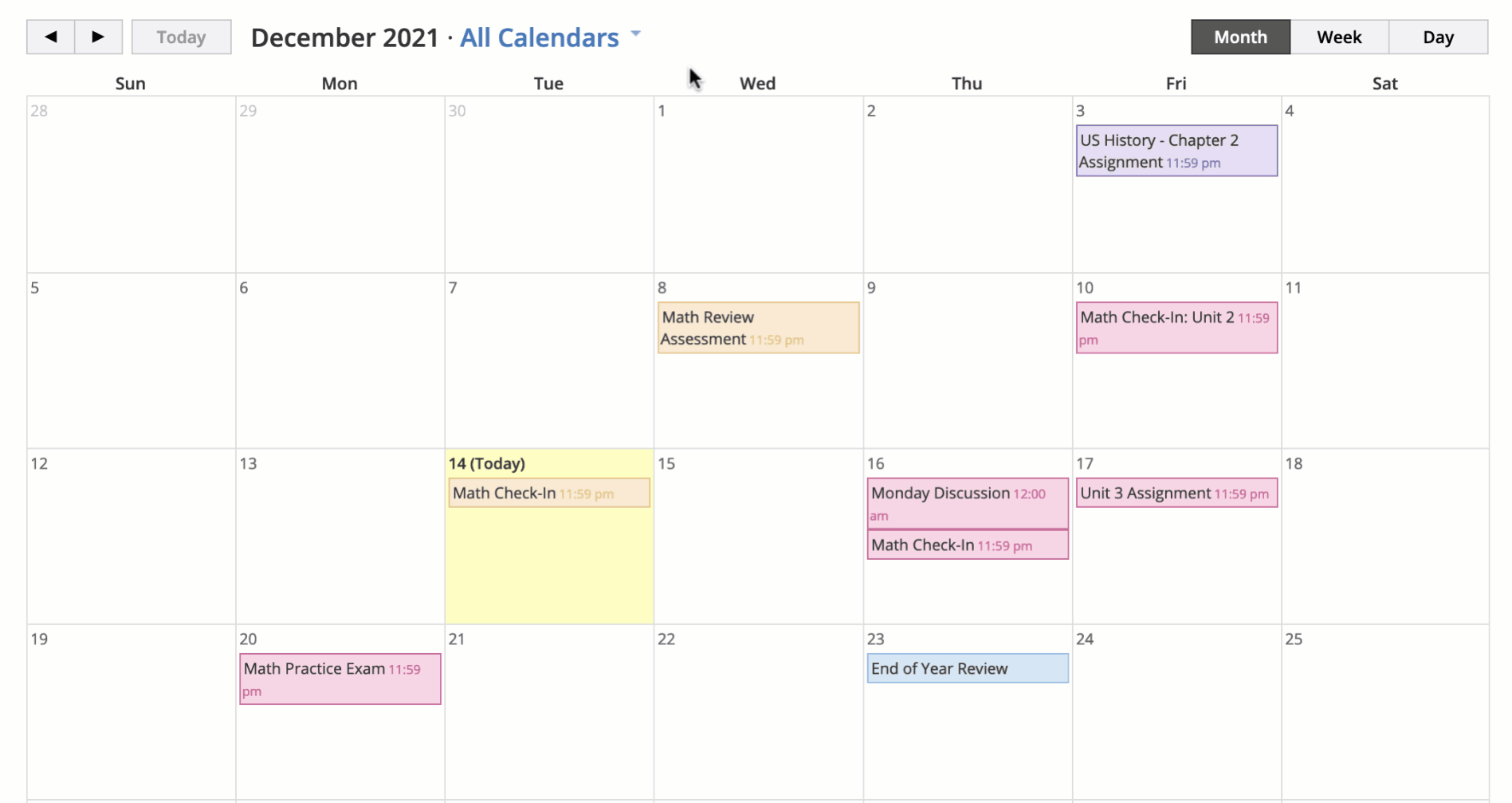 Customize the Color Associated with a Calendar.