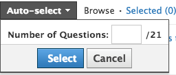 insert a set number of randomly-selected questions from the bank.