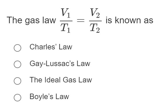 A multiple choice interaction with a question and four possible answers