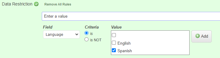 Data Restriction