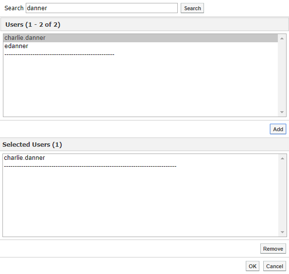 User picker options