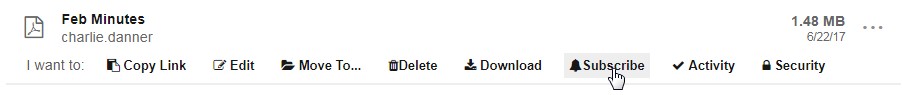 Subscribe options