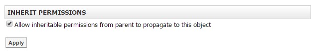Inherit Permissions window