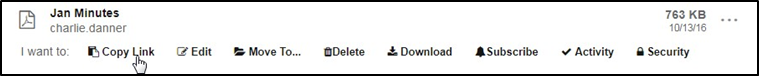 Copy Link options