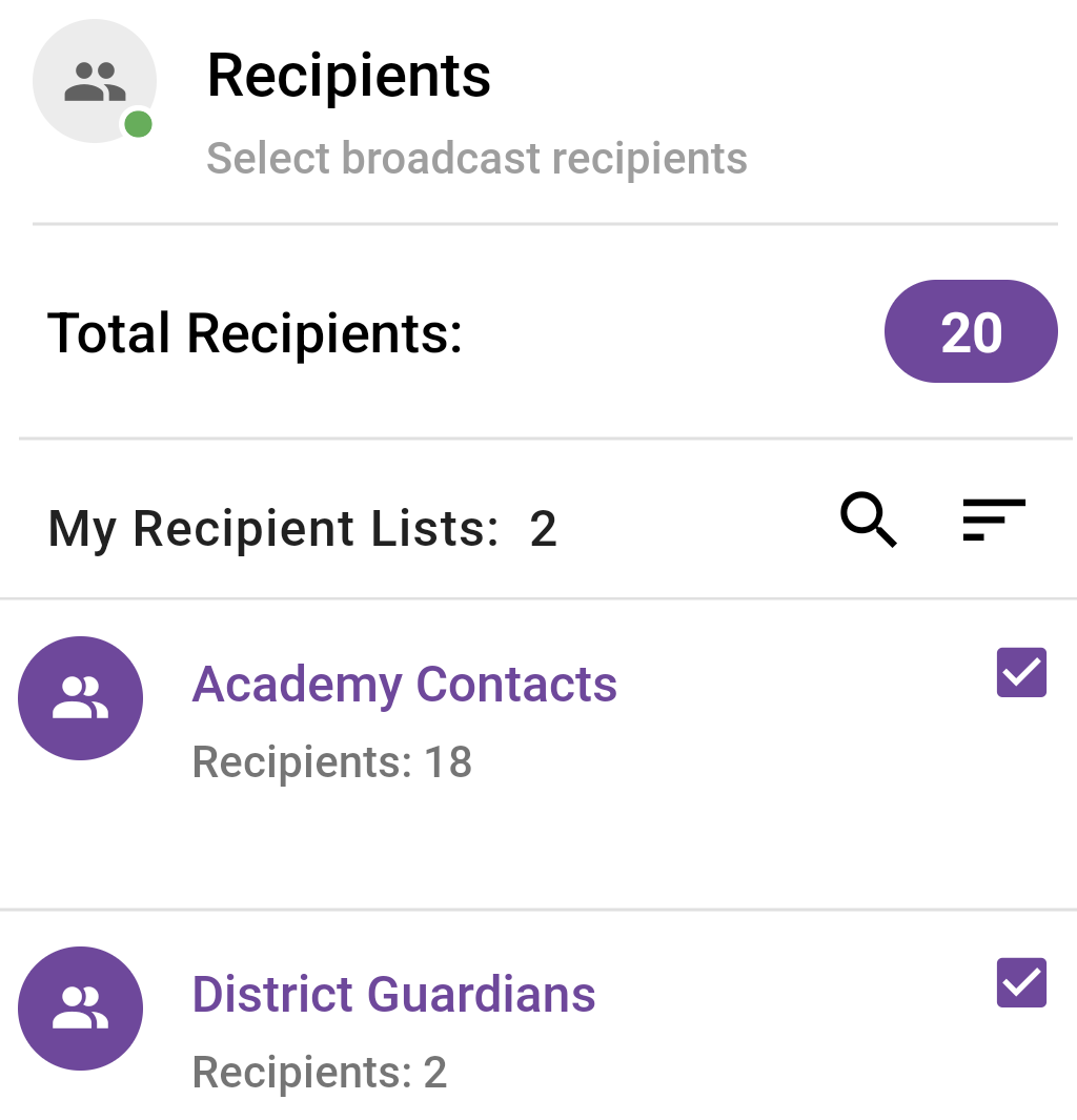 Recipient Lists