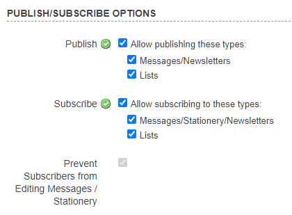 Publish or Subscribe Options