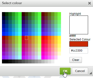 Select Colour Tab