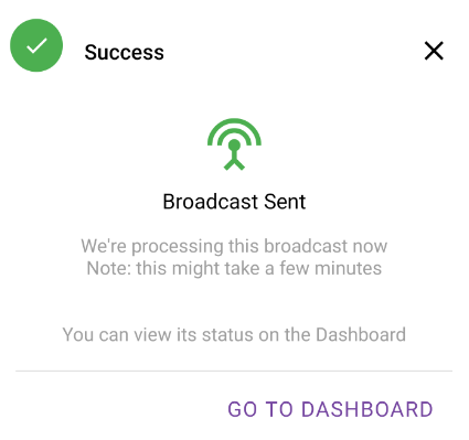 Confirmation Message
