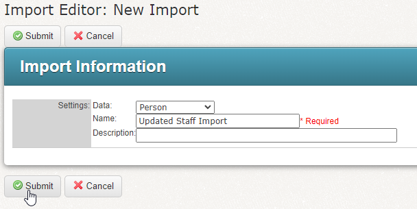 Import Editor