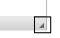 The resizing handle is outlined for emphasis.
