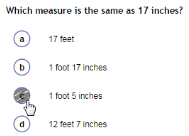 image of the pointer selecting an answer choice