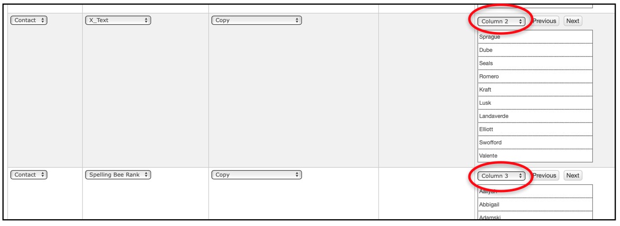 Extended Field Import