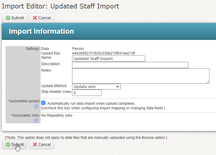 Import Editor