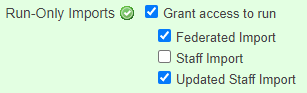 Run-Only Imports