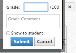 Enter a Grade and Comments to a student's submitted assignment.