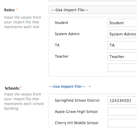 Adding the school value to a user's account image.
