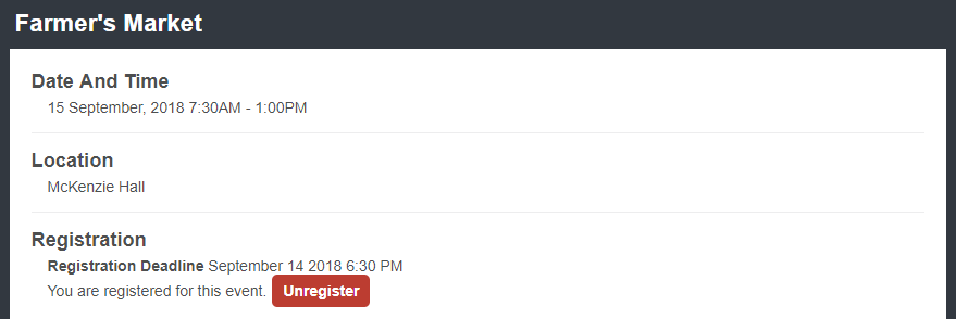 Unregister Event window