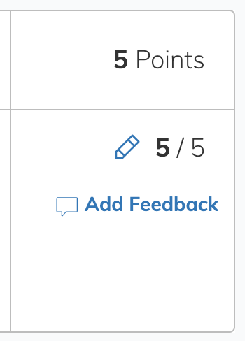 The option to add feedback