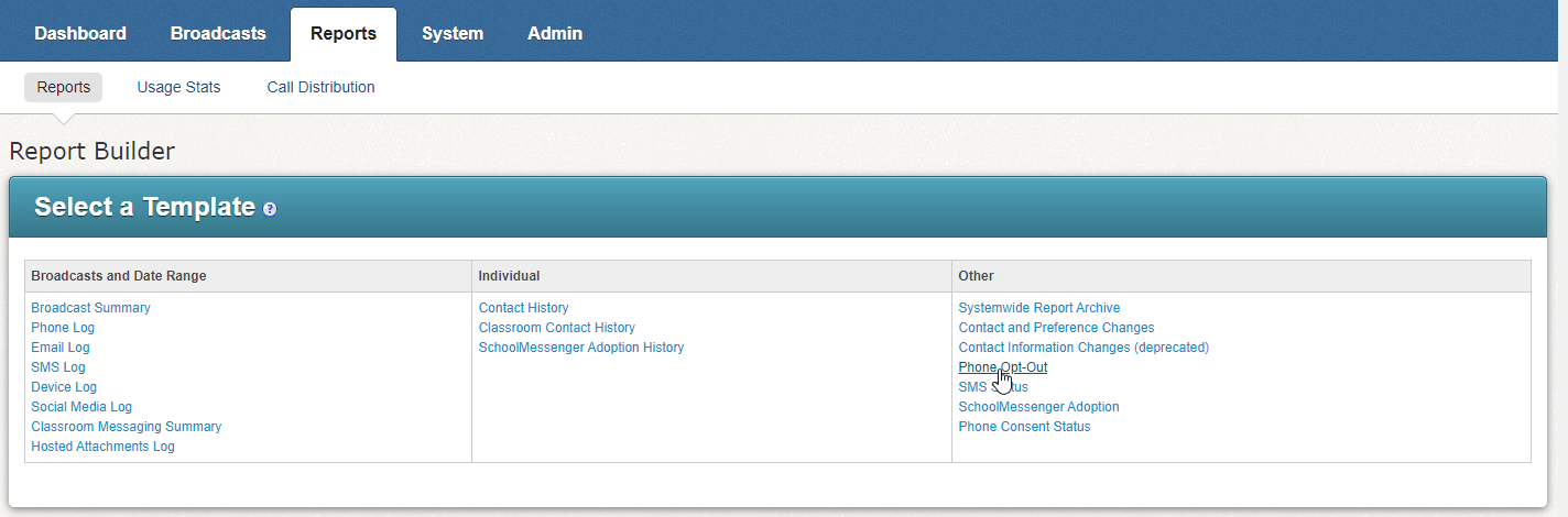 Reports Tab