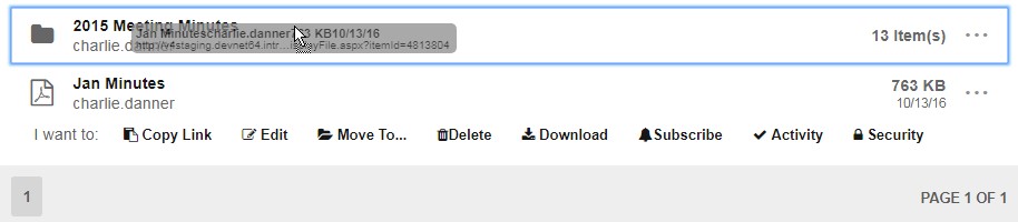 Drag and Drop options