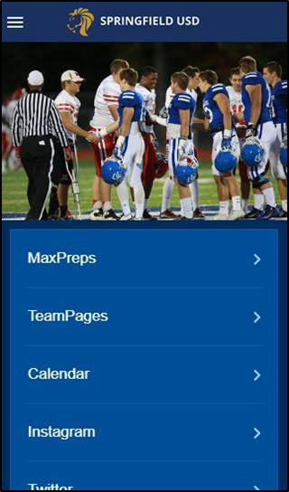 Custom Pages - Athletics Layout