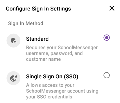 Configure Sign In Settings Options