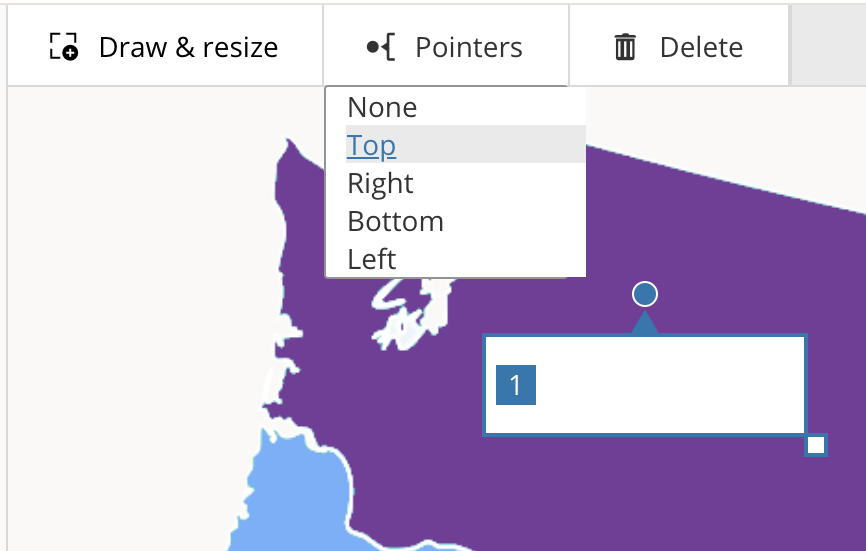 The list of pointer options 