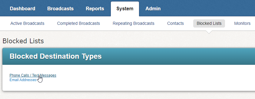 System Tab