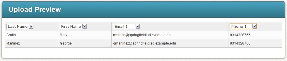 Upload Preview window