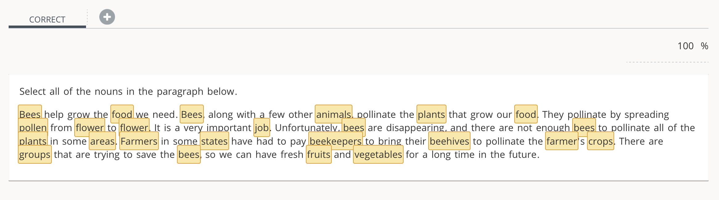 The Correct Answer Setup area with all possible responses selected.