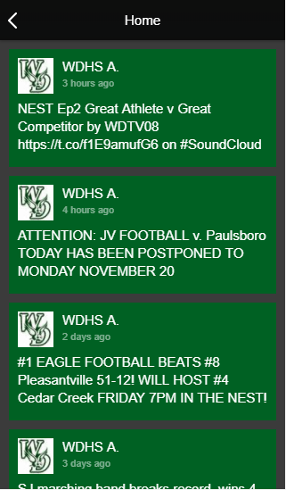 Twitter Feeds Home Layout