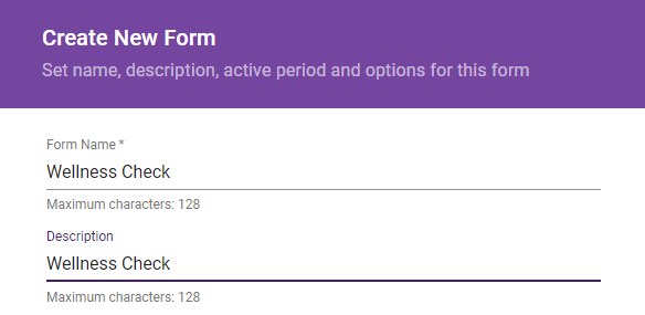 Create New Form