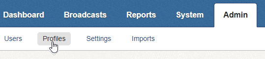 Admin Tab