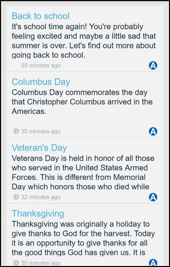 Showing Title, Summary, Published Date and Channel Icon - Without Featured Image Layout