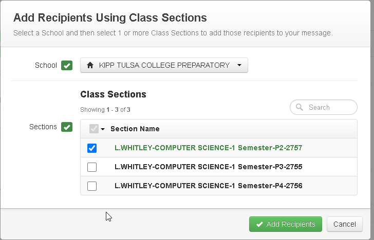 Add Recipients