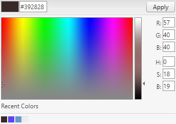 Color Picker window