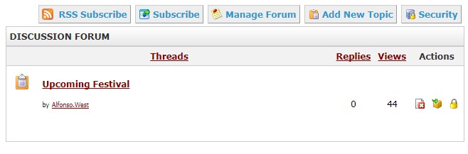 Discussion Forum window