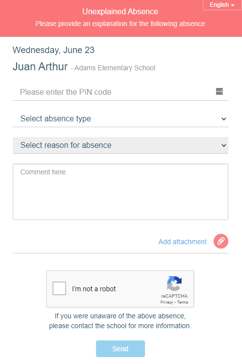 Unexplained Absence sample - 1