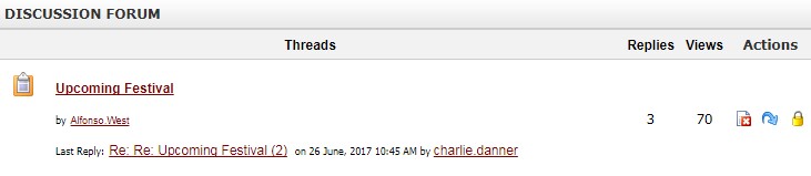 Discussion Forum - Threads window