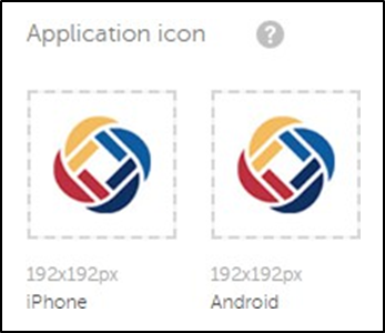 Application Icon section