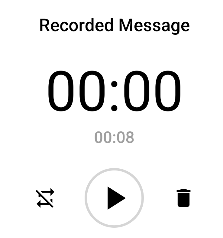 Message Recording Screen