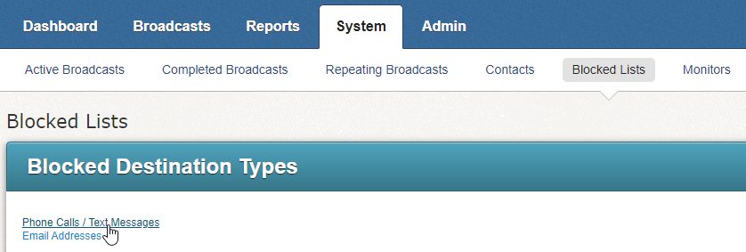 System Tab