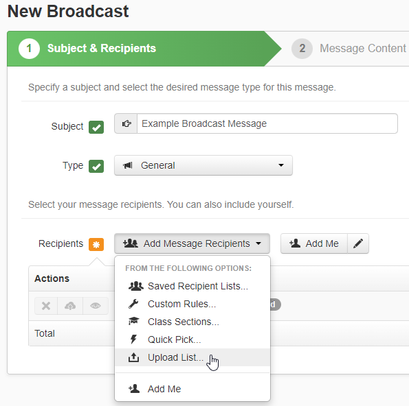 New Broadcast