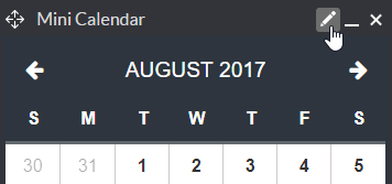 Mini Calendar window