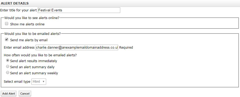 Alert Details window