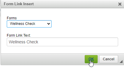 Form Link Insert