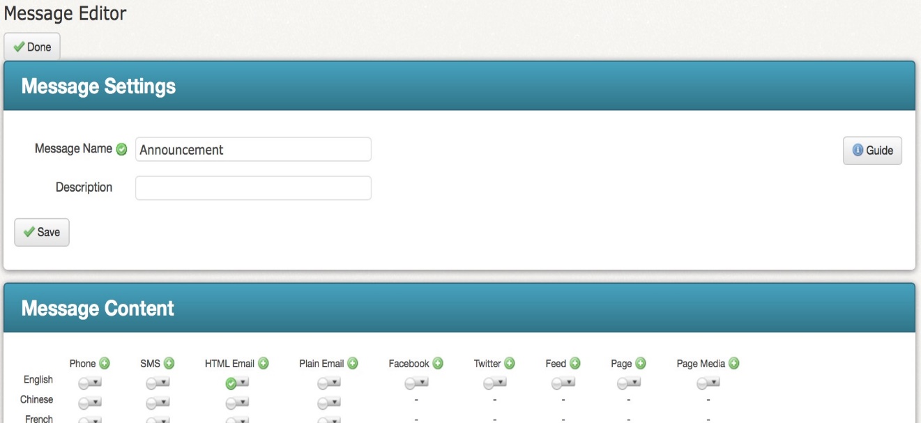 Message Editor window